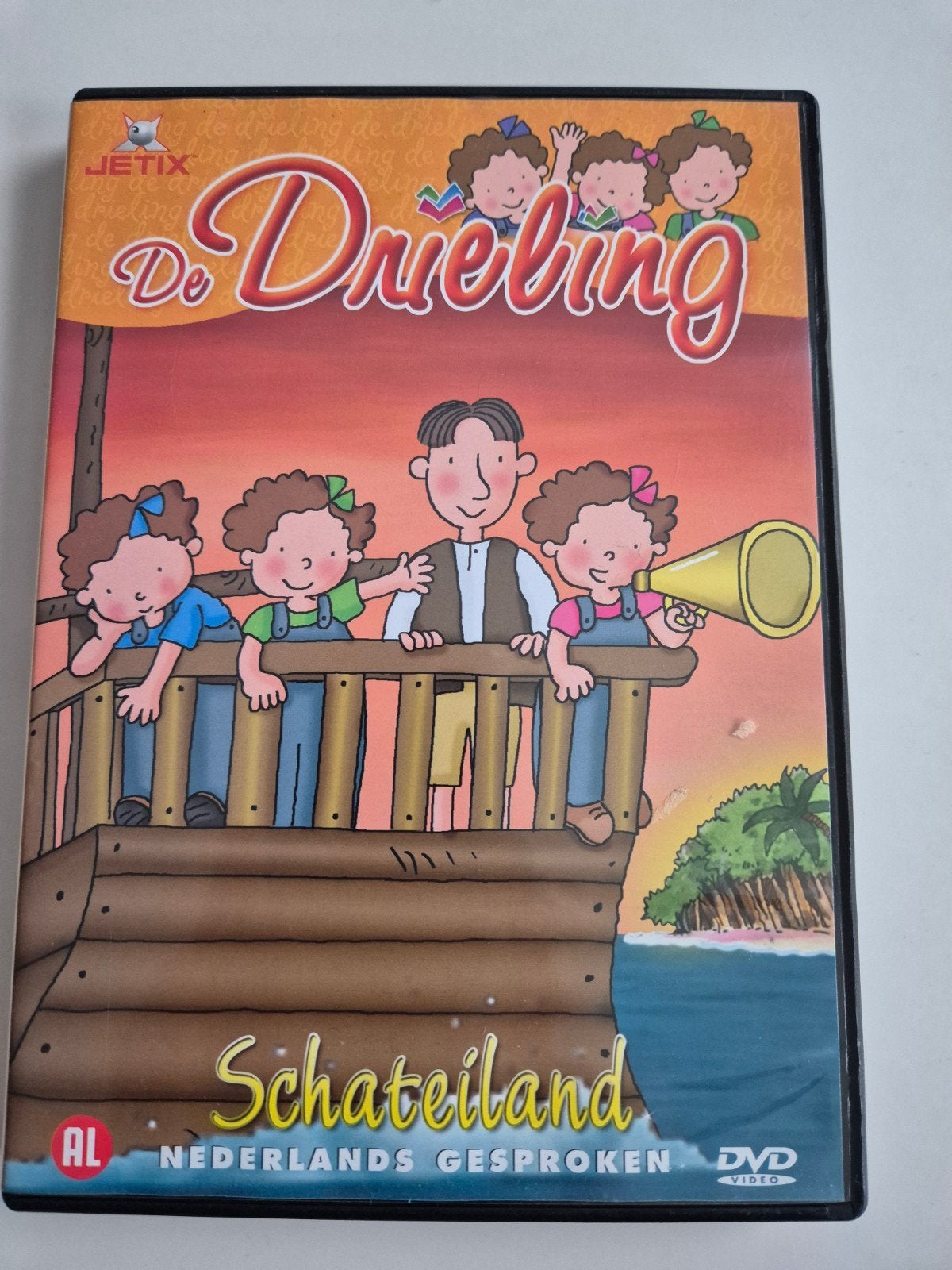 De Driekling: Schateiland DVD - Jetix -  Nederlands Gesproke, Cd's en Dvd's, Alle leeftijden, Inclusief doosje, Zo goed als nieuw