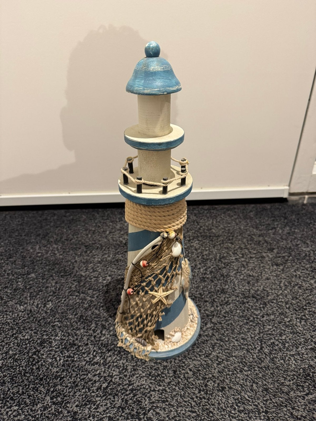 Decoratieve vuurtoren - 42 cm hoog, Hout, Meerkleurig, Overige stijlen, Ophalen of Verzenden