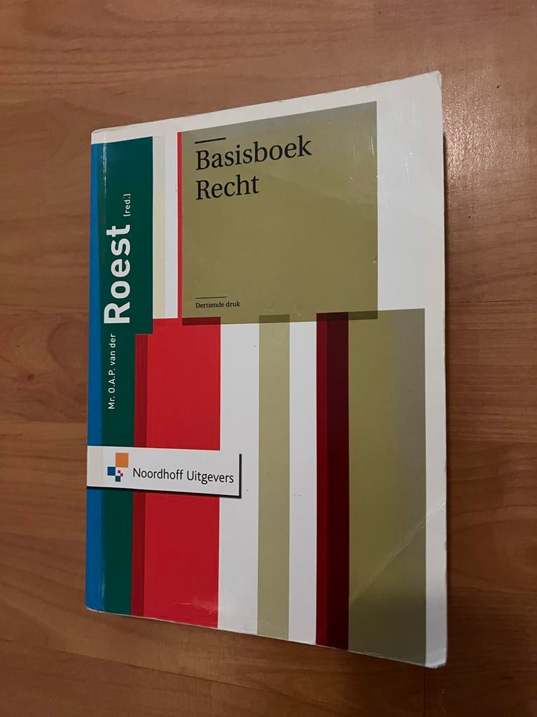 Basisboek Recht - Mr. D.A.P. van der Roest (red.), Boeken, Ophalen of Verzenden, Gamma, Zo goed als nieuw, MBO