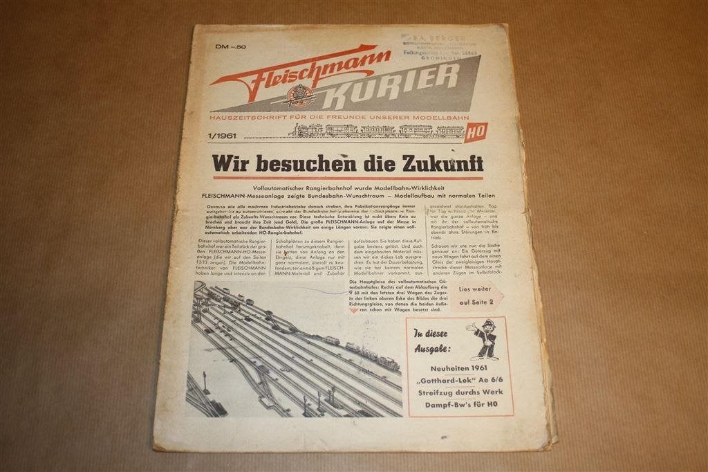 Fleischmann Kurier - Nr. 1 - 1961, Hobby en Vrije tijd, Modeltreinen | H0, Wisselstroom, Gebruikt, Wagon, Ophalen of Verzenden