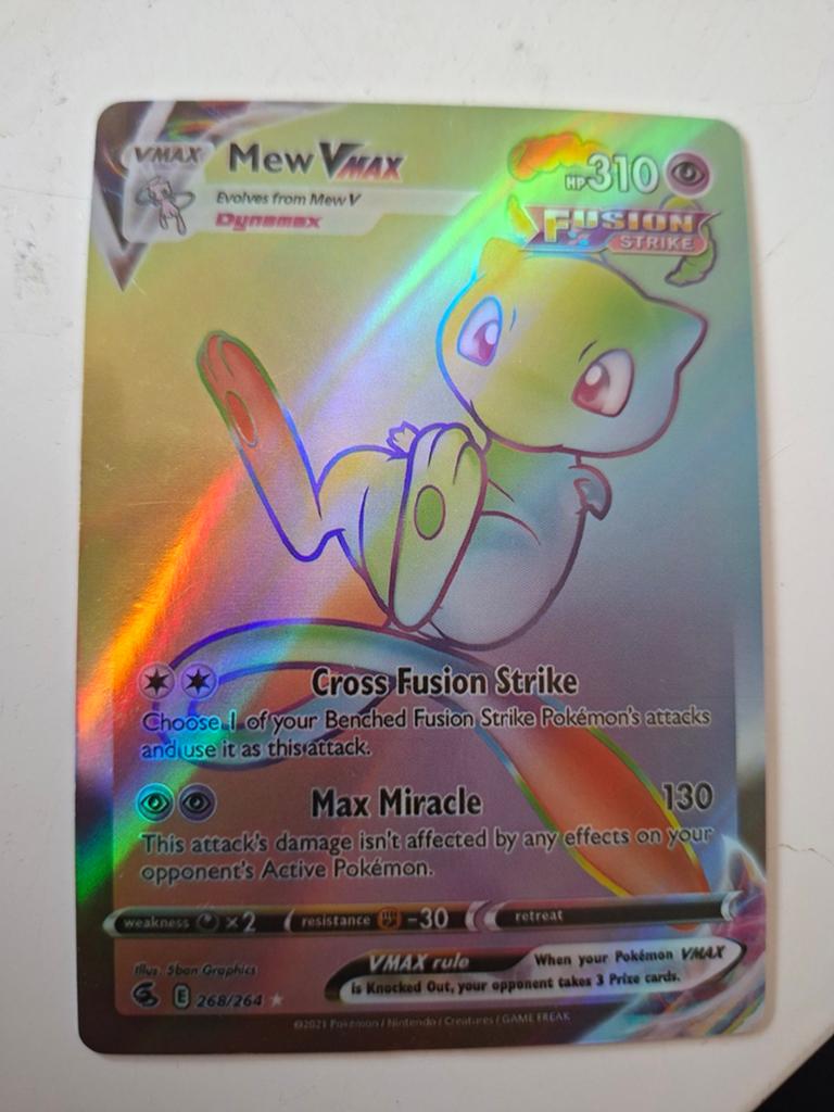 Pokemonkaart MEW V-MAX, Verzenden, Zo goed als nieuw, Losse kaart