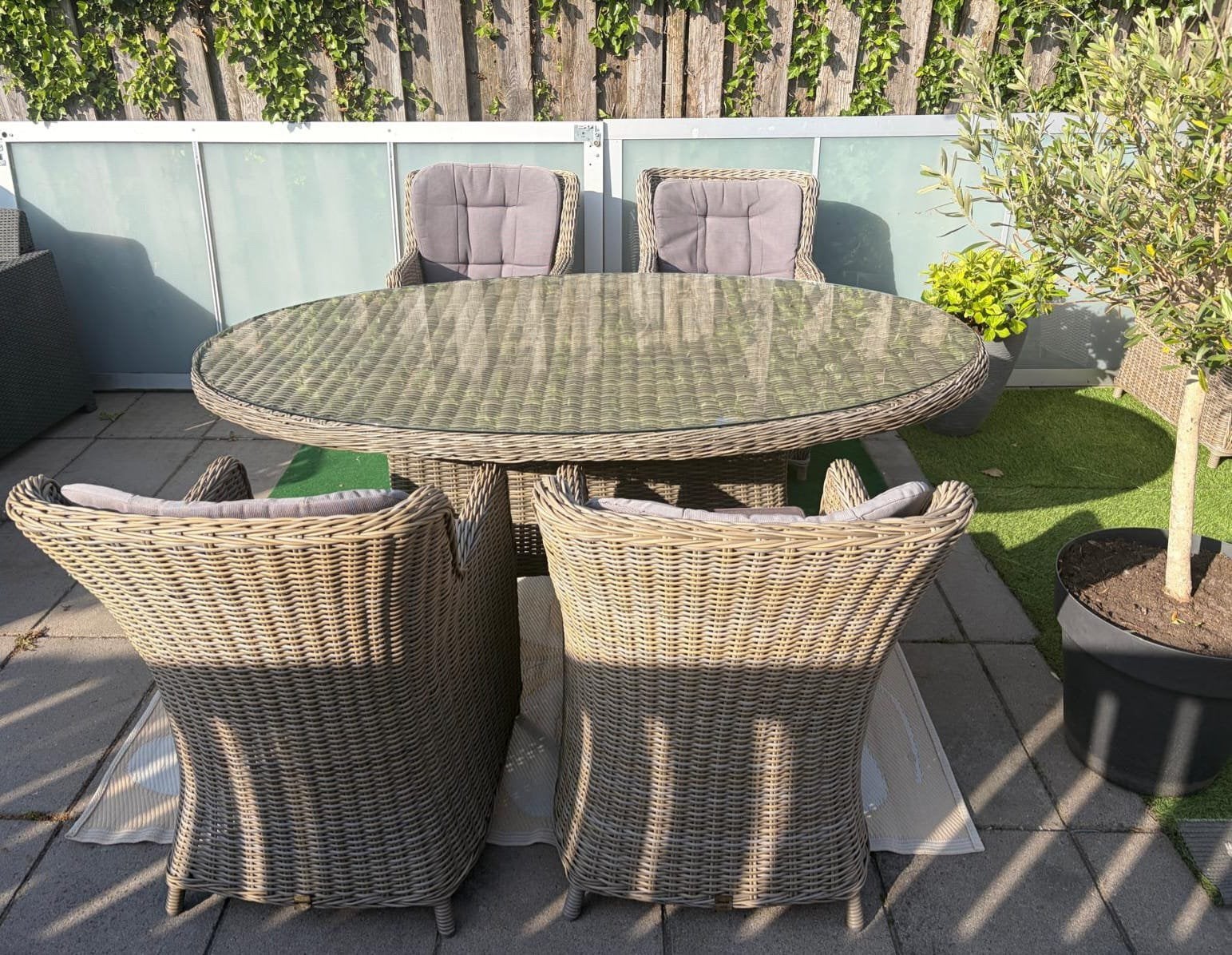 Your own living dining set, Tuin en Terras, 4 zitplaatsen, Kunststof, Gebruikt, Eettafel