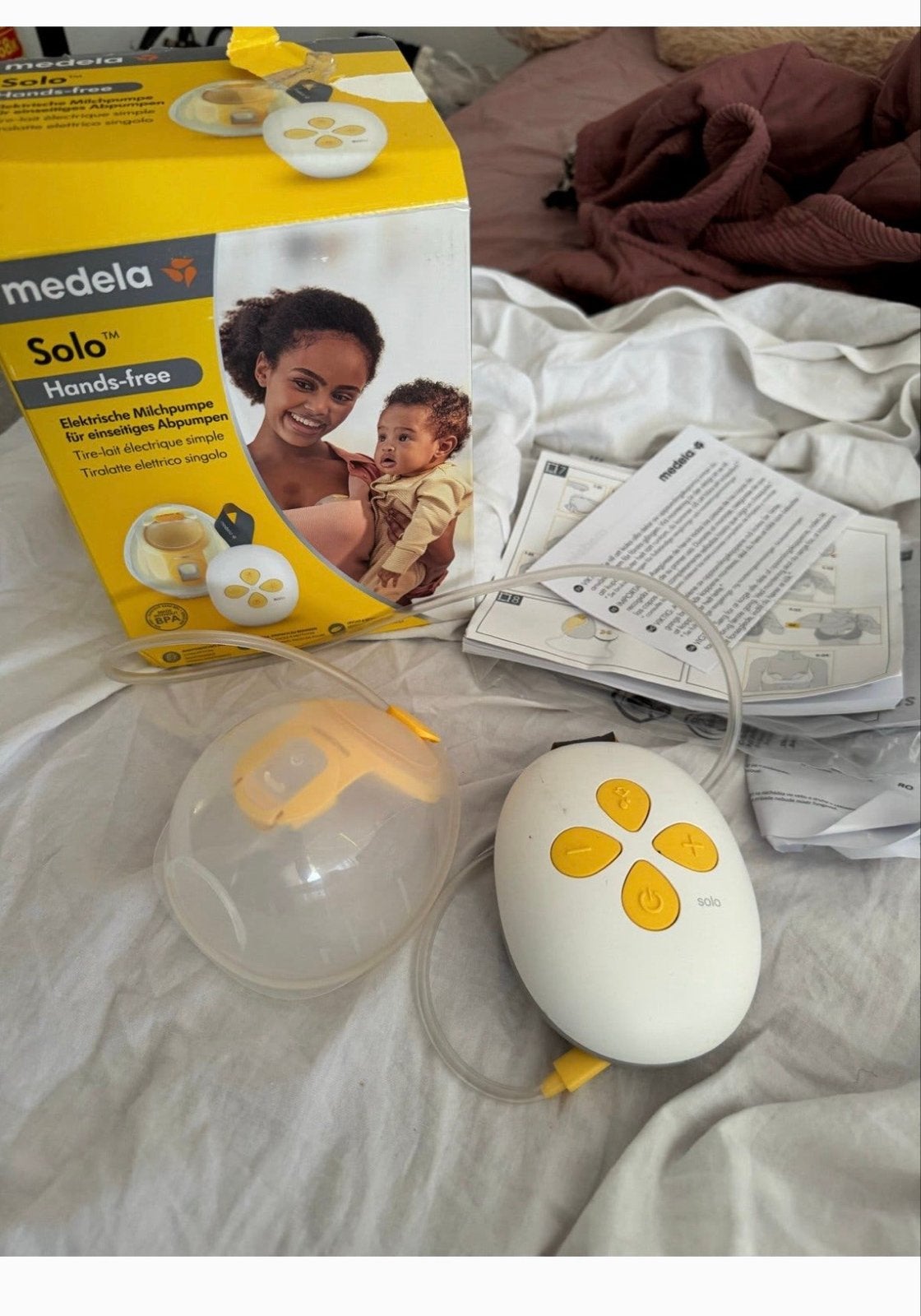 Medela Solo Hands-free enkele elektrische borstkolf, Kinderen en Baby's, Ophalen, Gebruikt, Medela, Borstkolf