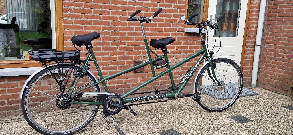 E-Tandem Vittorio  met Rohloffnaaf, Fietsen en Brommers, Gebruikt, Vering, 10 tot 15 versnellingen, Velgrem