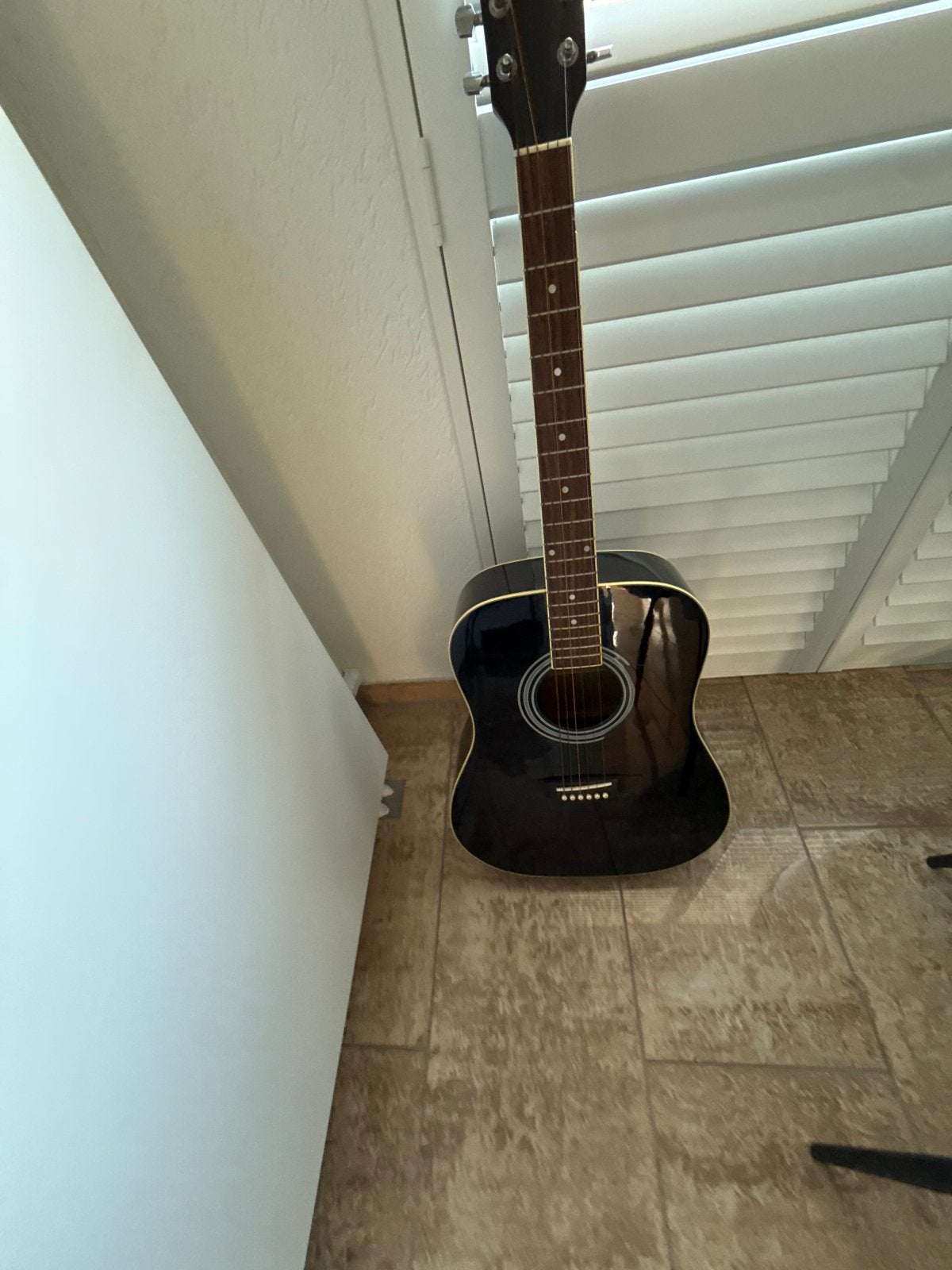 Curzon CZ-312BK Western gitaar -  Chicago Zwart, Ophalen of Verzenden, Gebruikt, Western- of Steelstringgitaar