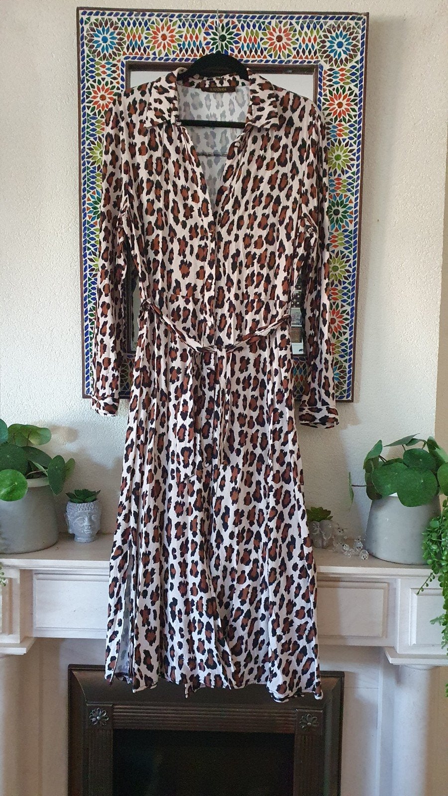 Supertrash prachtige panterprint jurk maat L, Kleding | Dames, Jurken, Maat 38/40 (M), Bruin, Ophalen of Verzenden, Zo goed als nieuw