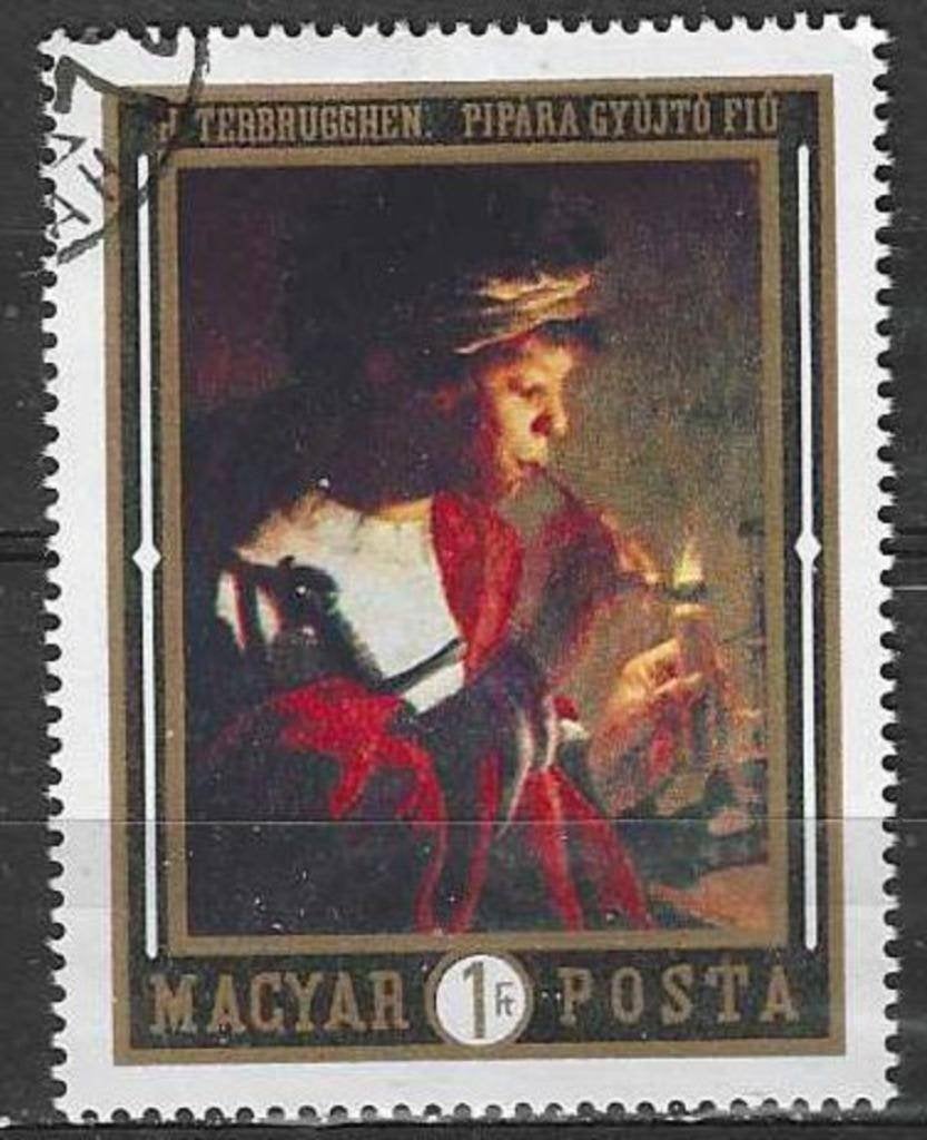 Hongarije 1969 - Yvert 2085 - Jonge man met pijp (ST), Postzegels en Munten, Verzenden, Gestempeld