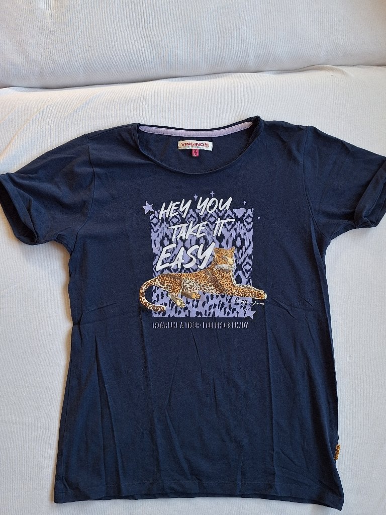 Vingino T-shirt 176 tijger, Gebruikt, Meisje, Ophalen of Verzenden, Vingino