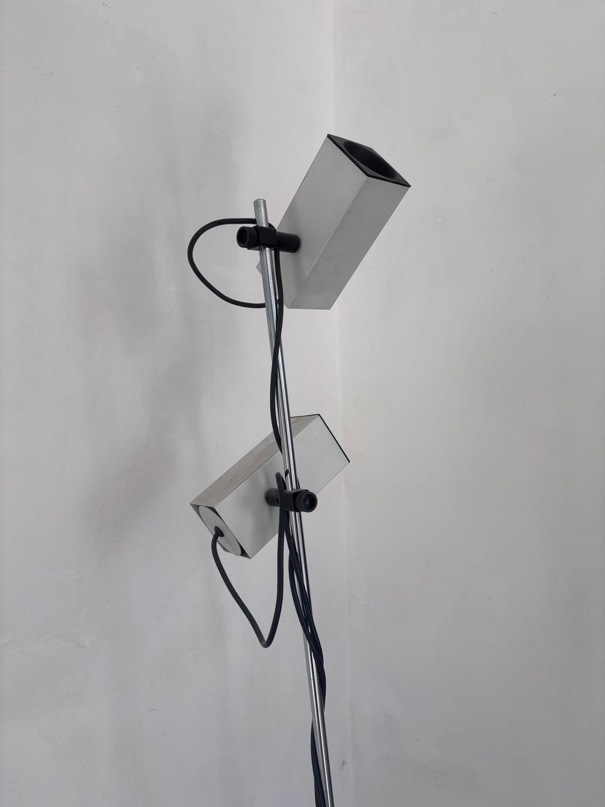 Vintage Philips Vloerlamp met Twee Verstelbare Spots, Ophalen, Gebruikt, E27 (groot), Metaal