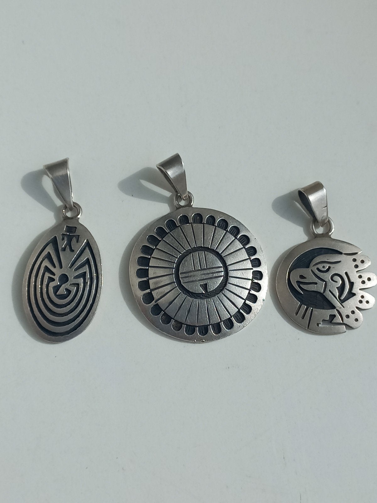 grote vintage Hopi / Navajo hangers., Ophalen of Verzenden, Zilver