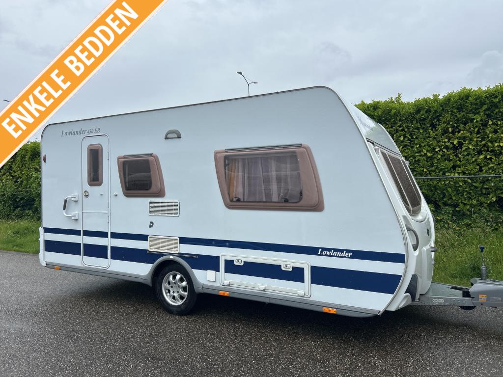 Dethleffs Lowlander 450 EB 2007 LUIFEL, ENKELE BEDDEN, Caravans en Kamperen, Niet ingevuld, Standaardzit, Schokbreker, Tot en met 2
