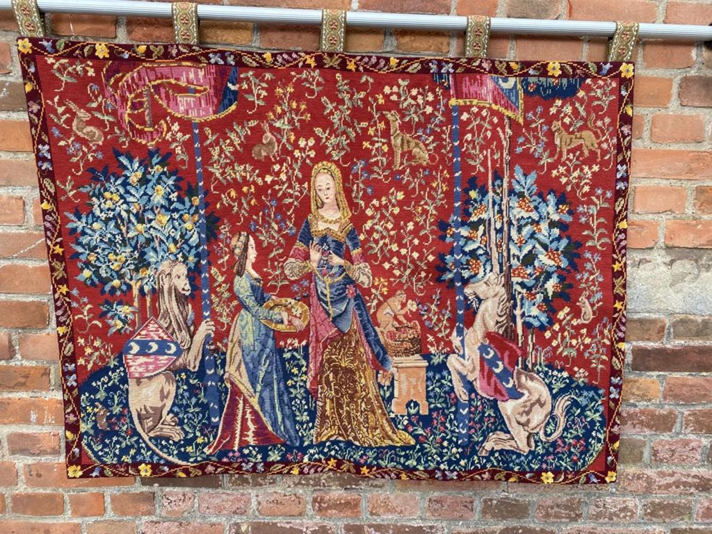 Wandtapijt De Dame met de Eenhoorn - Klassiek Textiel, Antiek en Kunst, Antiek | Kleden en Textiel, Ophalen of Verzenden