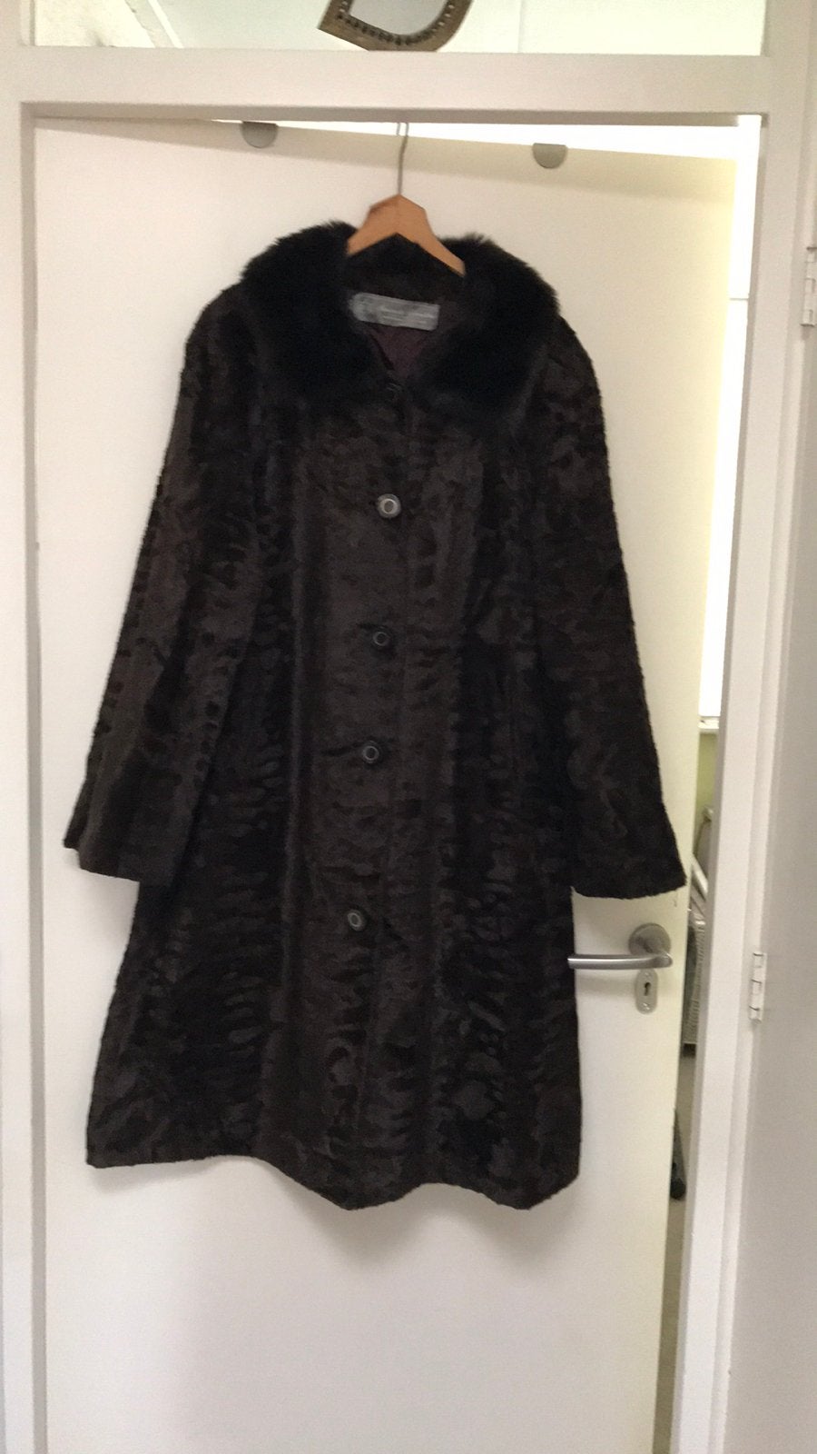 Maison de Bonneterie, vegan bont jas, bruin mt 42, Kleding | Dames, Ophalen of Verzenden, Gedragen, Maat 42/44 (L), Bruin