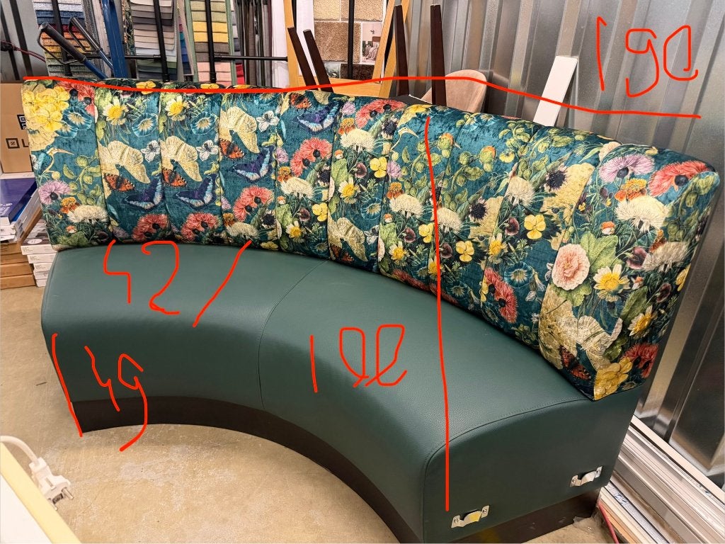 2 complete ronde horecabanken voor tafel Ø150 cm, Ophalen, Overige materialen, 125 tot 150 cm, Hoekbank