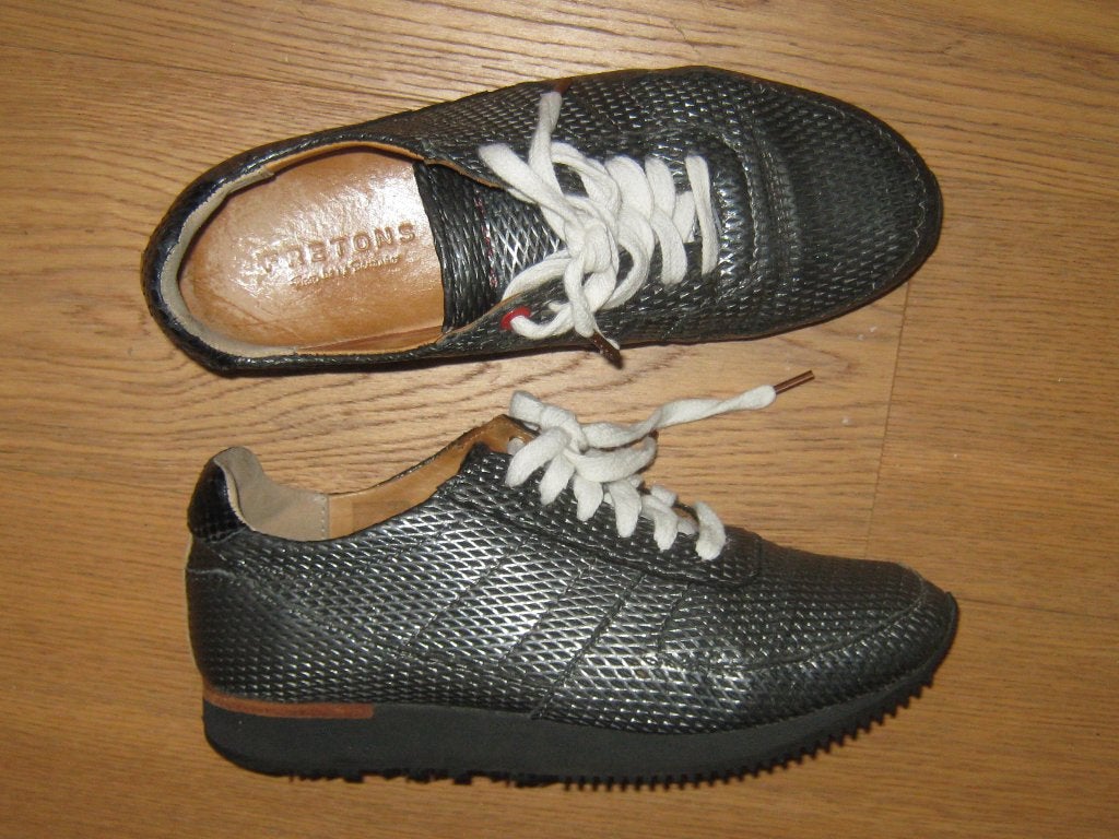 FRETONS LEREN SNEAKERS MAAT 38, Ophalen of Verzenden, Sneakers of Gympen, Grijs, Gedragen