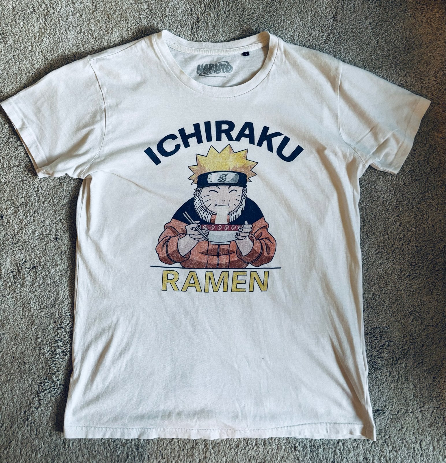 Naruto Ichiraku Ramen T-shirt - Maat S, Ophalen of Verzenden, Zo goed als nieuw, Maat 46 (S) of kleiner, Wit