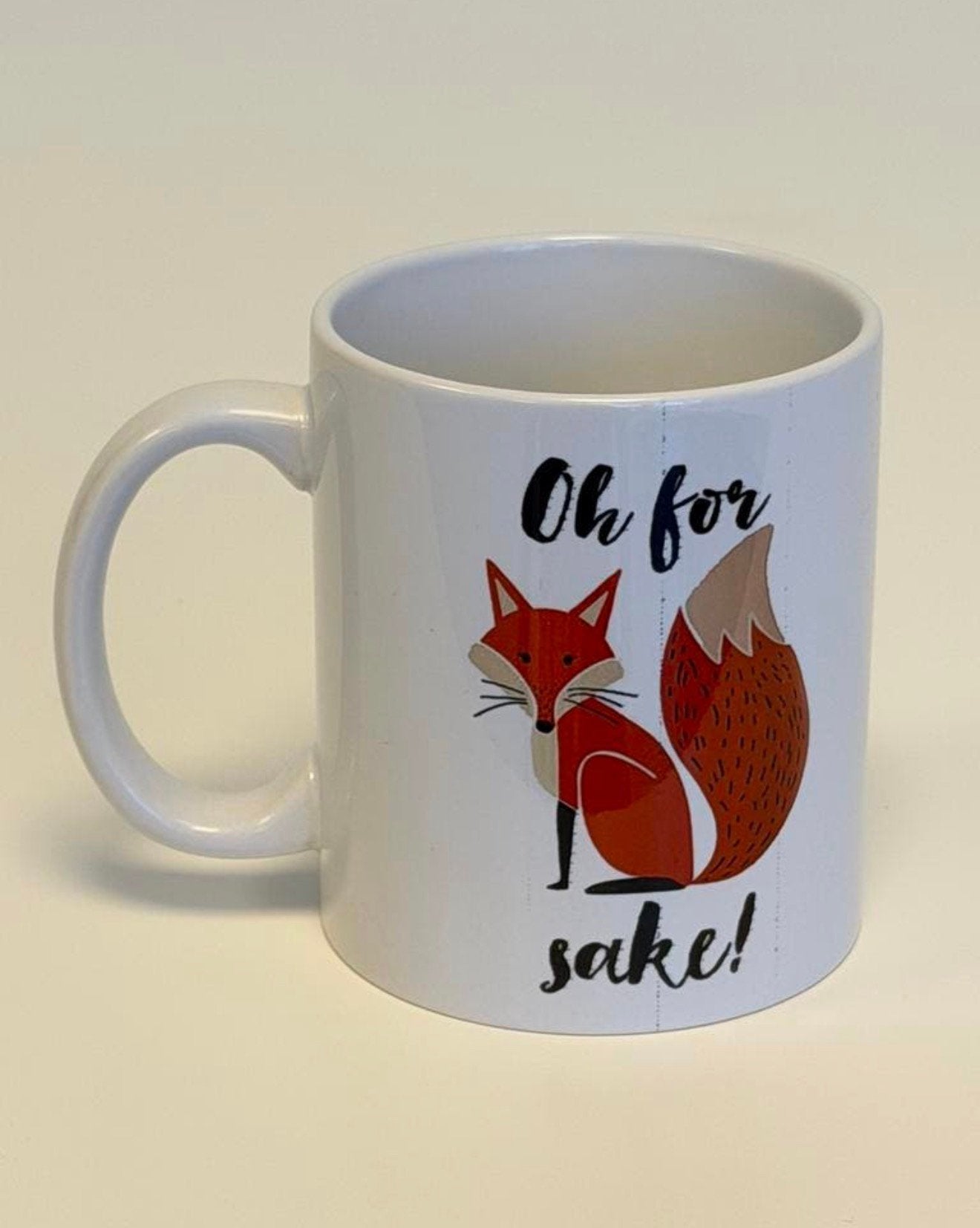 Oh For Fox Sake Mok Kom beker Keramiek Nieuw kerst vos funny, Keramiek, Nieuw, Ophalen of Verzenden, Kom(men)