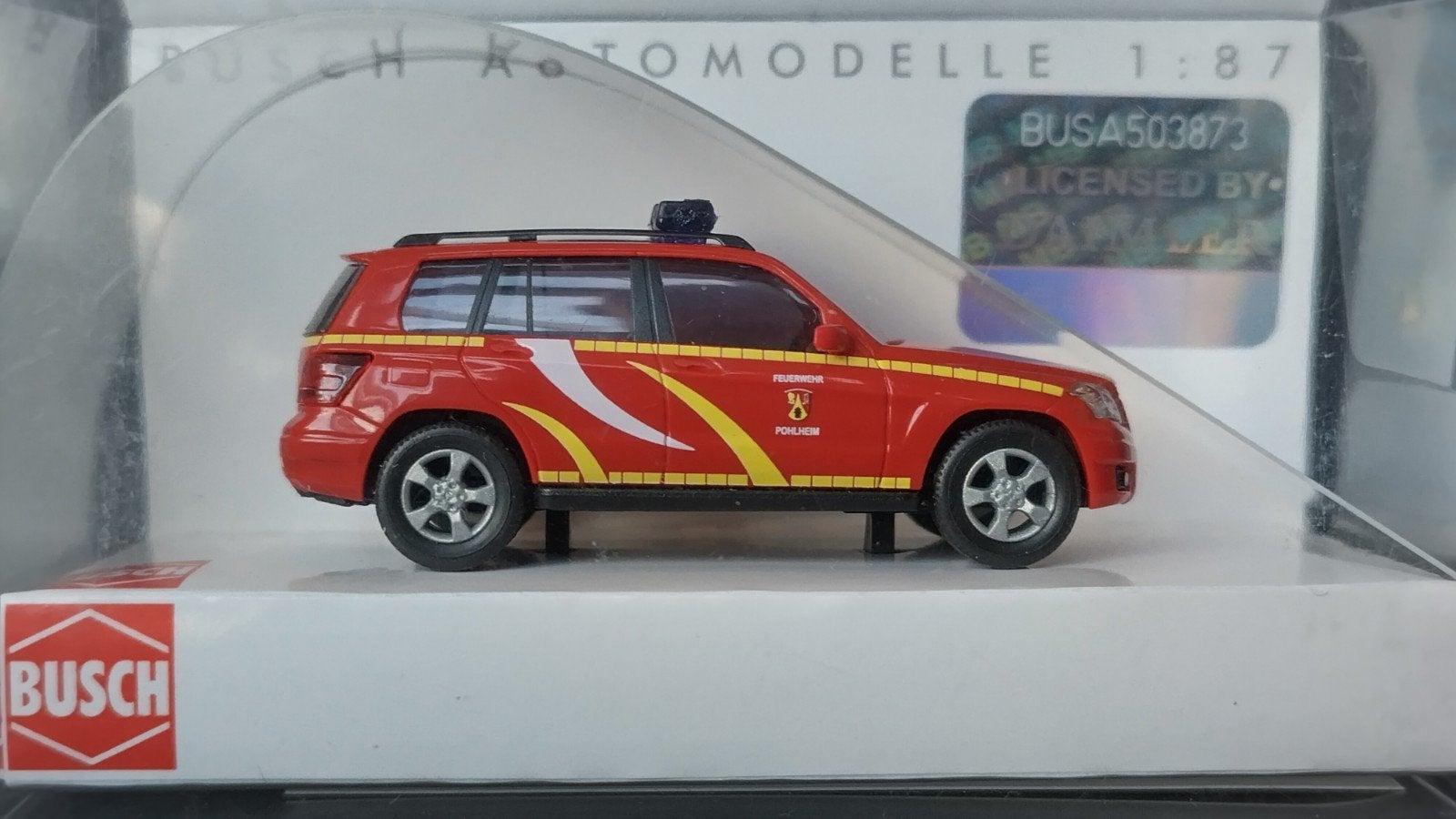 Mercedes Benz GLK Feuerwehr Póhlheim 1:87 Busch Pol, Overige merken, Auto, ., Nieuw