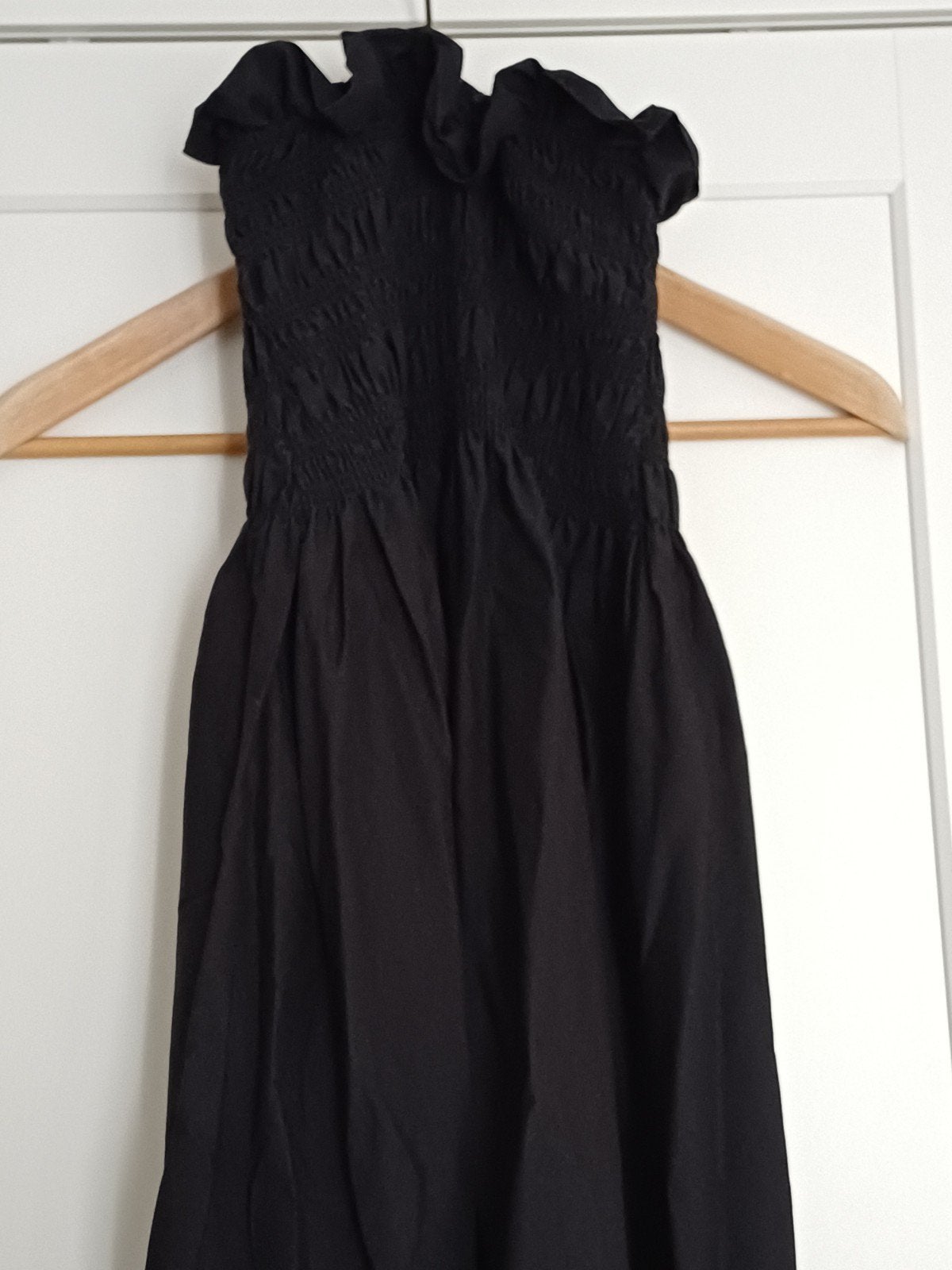 H&M Zwarte Strapless Maxi Jurk - Maat XS, H&M, Zwart, Ophalen of Verzenden, Zo goed als nieuw