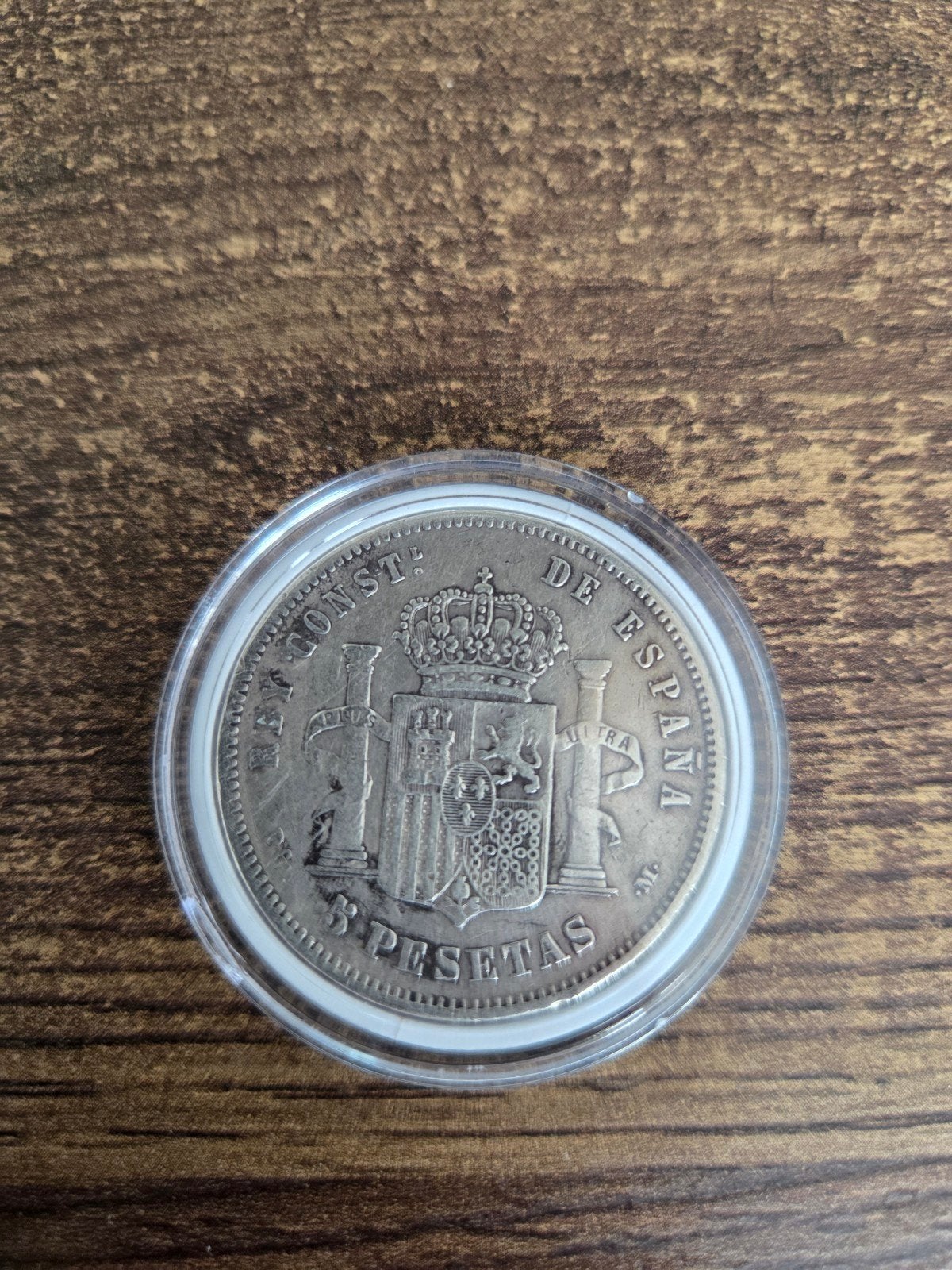 zilveren munt van 25 gram .900 zilver 1892 5 pesetas spanje, Ophalen of Verzenden