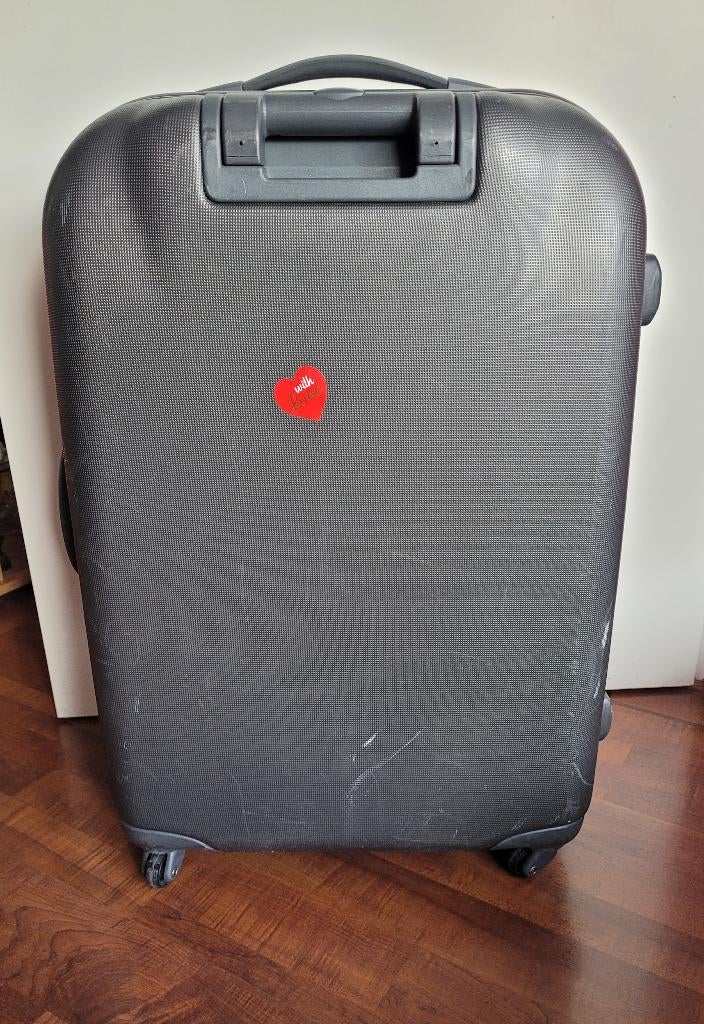 KOFFER AMERICAN TOURIST (rubber van 2 wielen defect), Sieraden, Tassen en Uiterlijk, Koffers, Wieltjes, Gebruikt, Hard kunststof