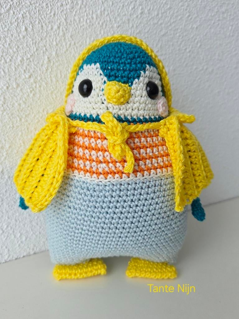 Gehaakte Pinguïn Knuffel - Handgemaakt en Uniek, Pinguïn, Handgemaakt, Nieuw, Ophalen of Verzenden