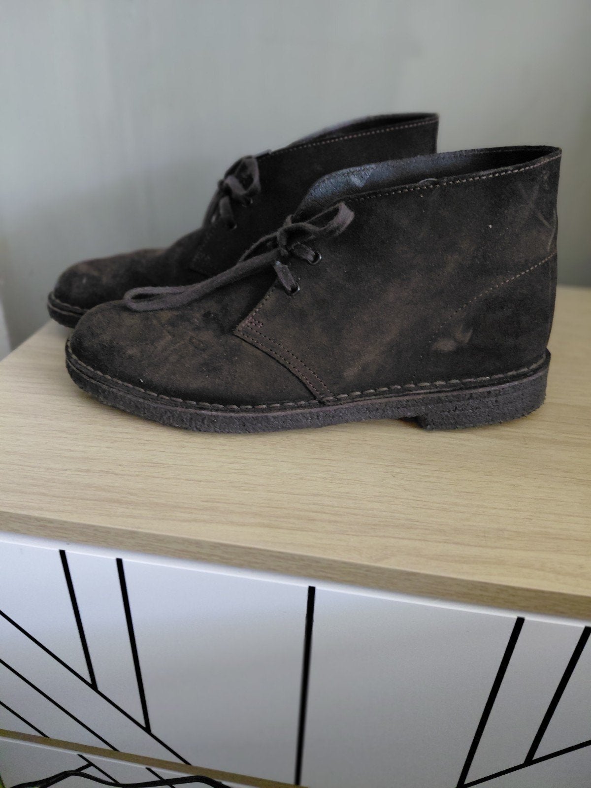 nette clarks desert boots, donkerbruin maat 44,5, Bruin, Boots, Clarks, Ophalen of Verzenden
