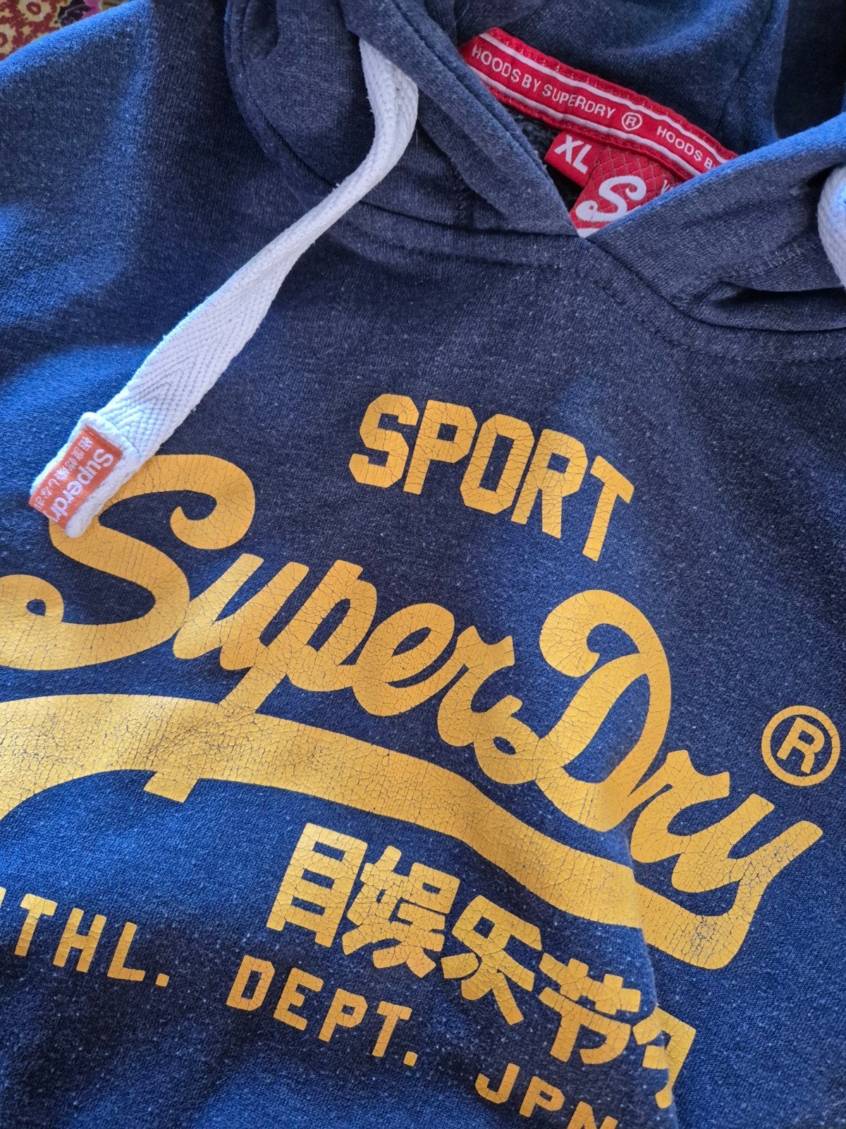 Superdry sweater trui hoodie Jeans Blauw Maat XL, Blauw, ., Maat 56/58 (XL), Ophalen of Verzenden