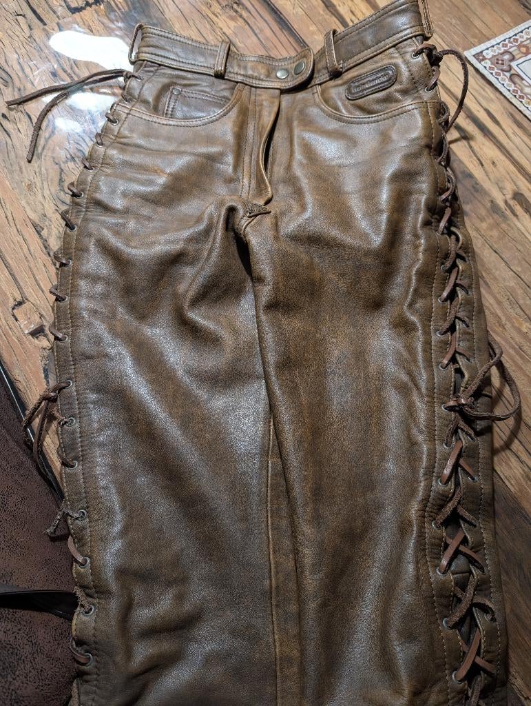 Leren damesbroek, Motoren, Kleding | Motorkleding, Ophalen, Tweedehands, Dames, Broek | leer