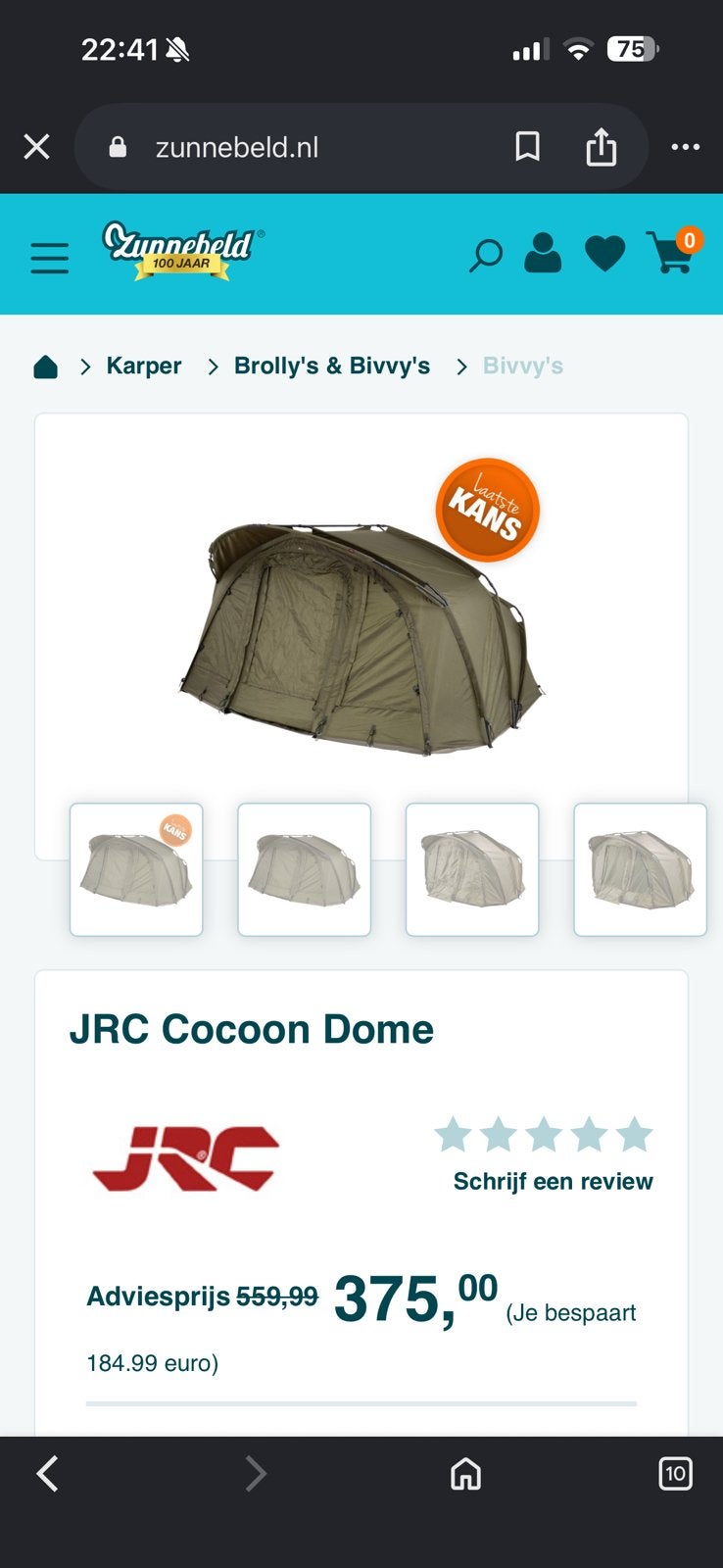 Karper vis tent jrc conncon 10.000, Ophalen of Verzenden, Zo goed als nieuw