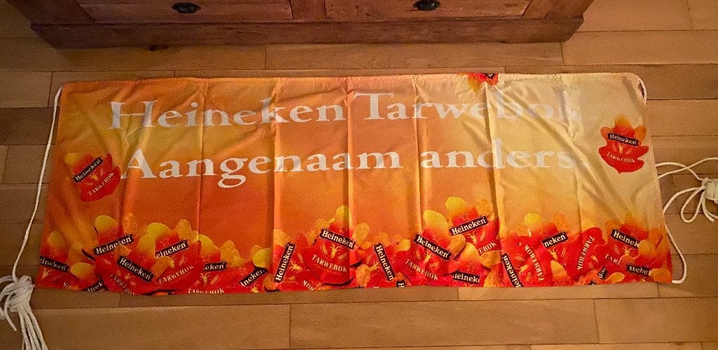 HeinekenTarwebok banner / vlag, Verzamelen, Merken en Reclamevoorwerpen, Verzenden, Nieuw, Overige typen