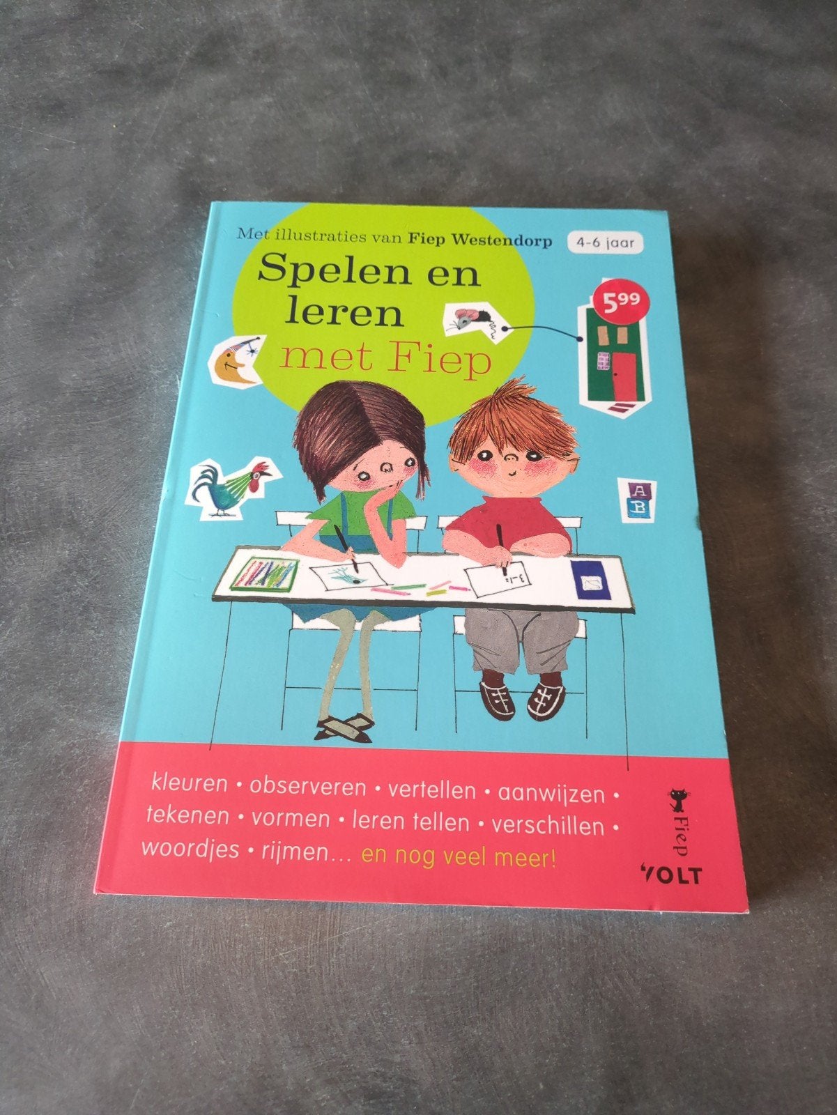 Spelen en leren met Fiep - Werkboek voor 4-6 jaar, Ophalen of Verzenden, Zo goed als nieuw, Fiep Westendorp, 3 tot 4 jaar