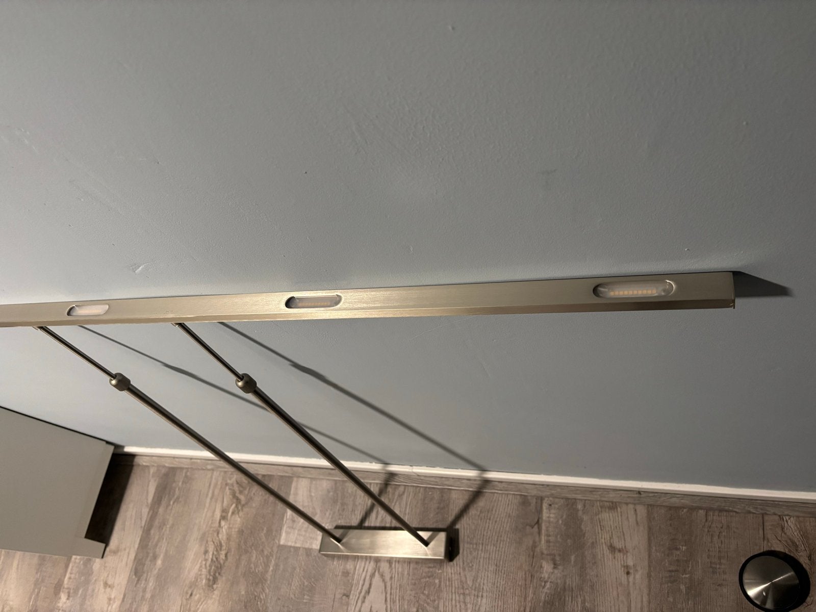 Moderne Dimbare LED Hanglamp - Geborsteld Nikkel, Huis en Inrichting, Lampen | Hanglampen, Ophalen of Verzenden, Zo goed als nieuw