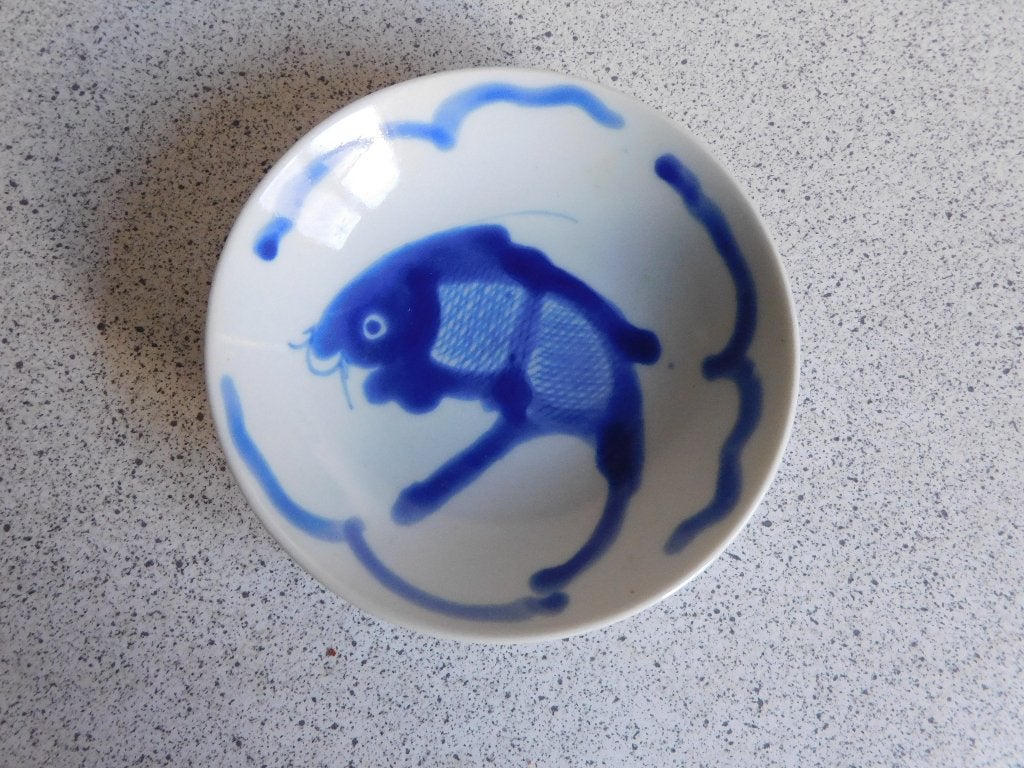 Diep bord 11,5 cm. Koi Blauw, Ophalen of Verzenden