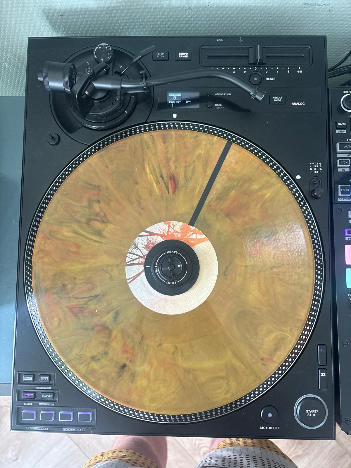 Technics SL-1200MK7 DJ Platenspeler Zwart, Pitch-regelaar, Ophalen of Verzenden, Zo goed als nieuw, Platenspeler