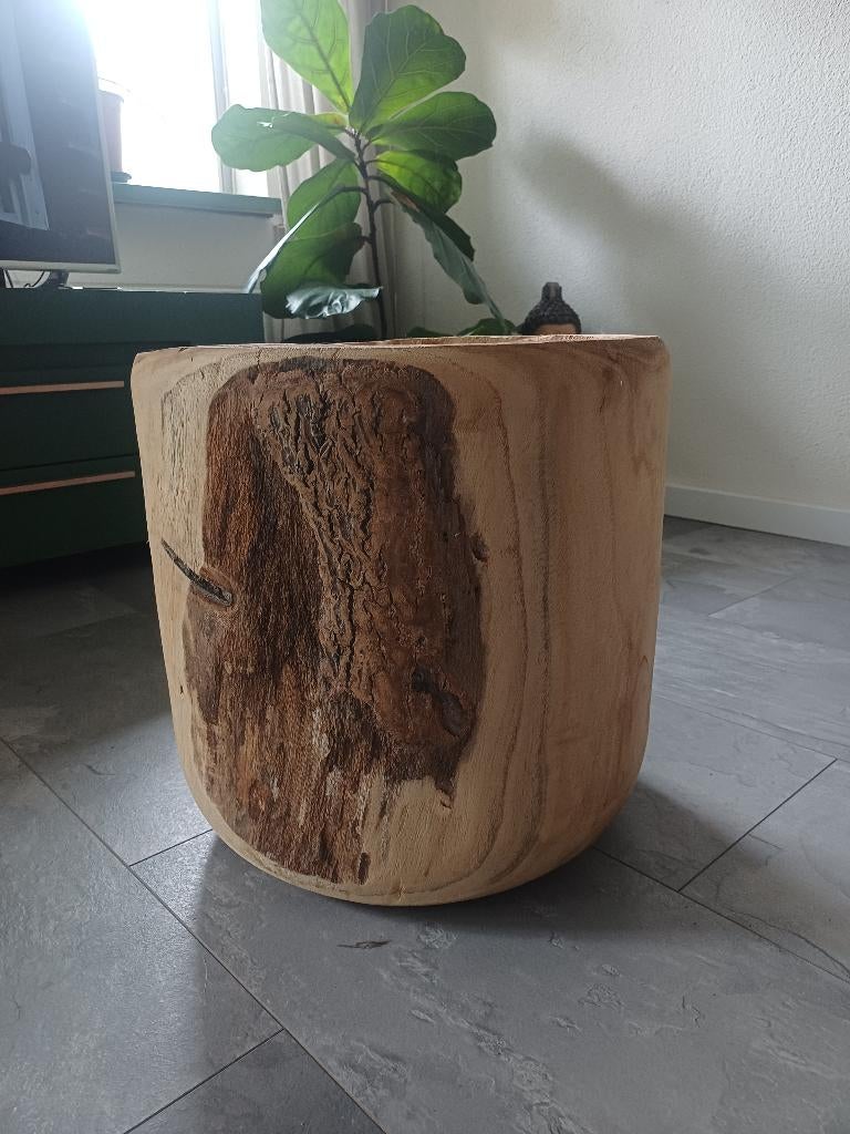 Houten plantenpot, Overige materialen, Rond, Binnen, 40 tot 70 cm