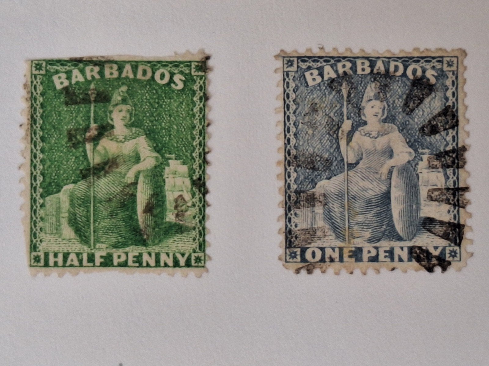 B5.1 Zeldzame postzegels van Barbados - Gestempeld, Postzegels en Munten, Ophalen of Verzenden, Midden-Amerika