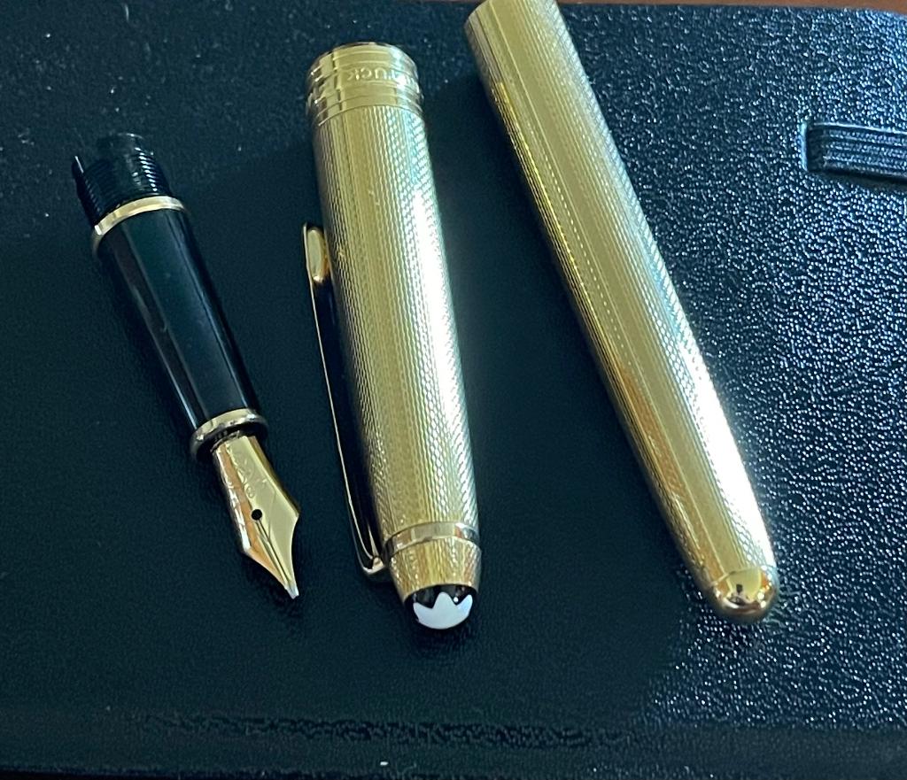 Montblanc 144 meisterstück goldplated, Verzamelen, Ophalen of Verzenden, Nieuw, Vulpen, Mont Blanc