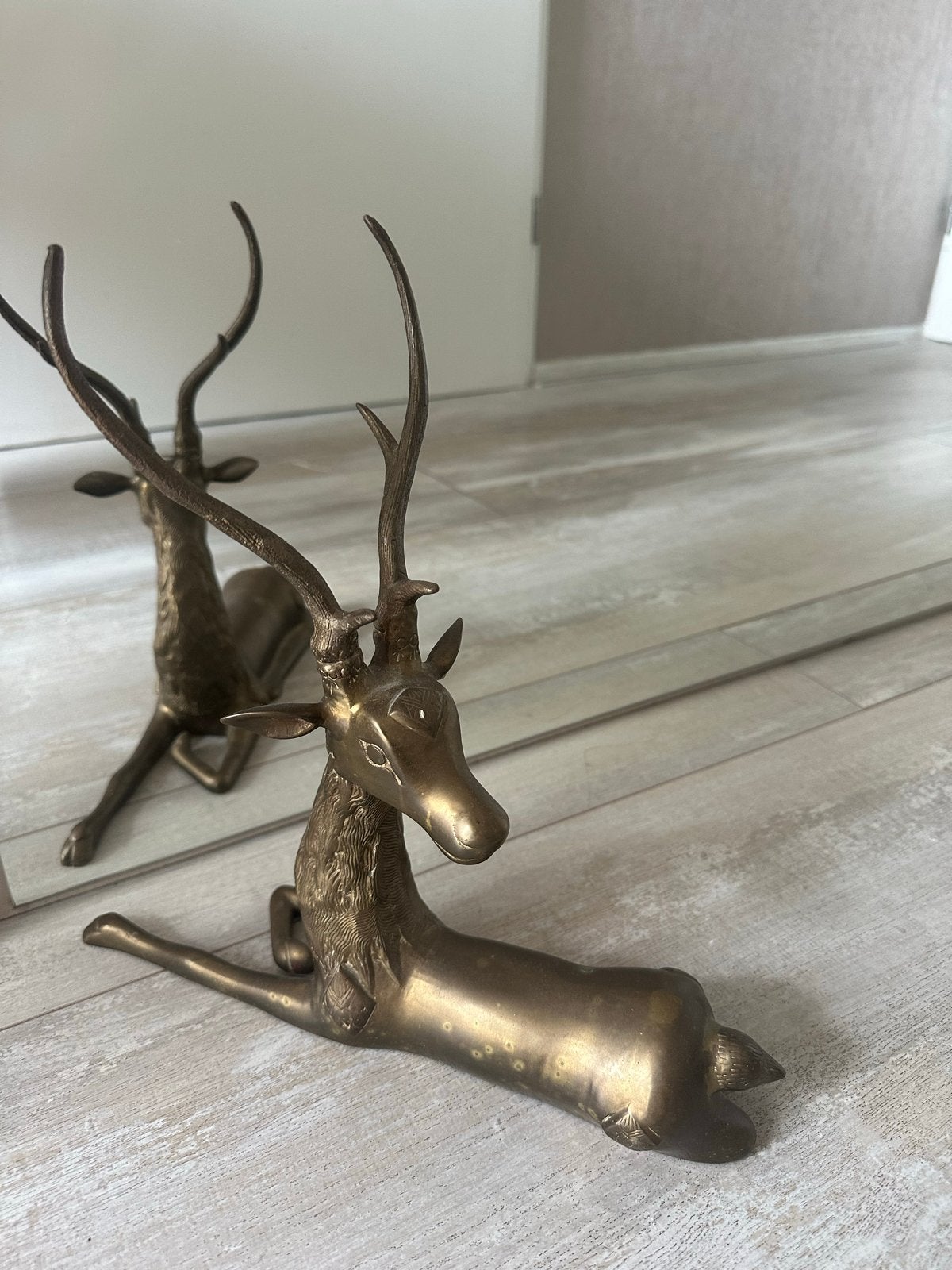 Vintage koper  Hert Beeldje - Decoratief Woonaccessoire, Ophalen
