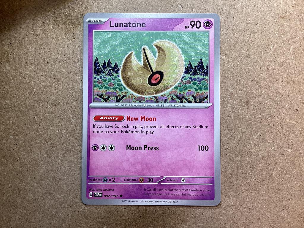 1x Lunatone [OBF 092/197] (Near Mint), Ophalen of Verzenden, Zo goed als nieuw, Losse kaart
