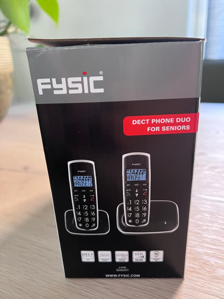 Fysic FX-6020 DECT Telefoon Duo voor Senioren, Telecommunicatie, Vaste telefoons | Handsets en Draadloos, Ophalen of Verzenden