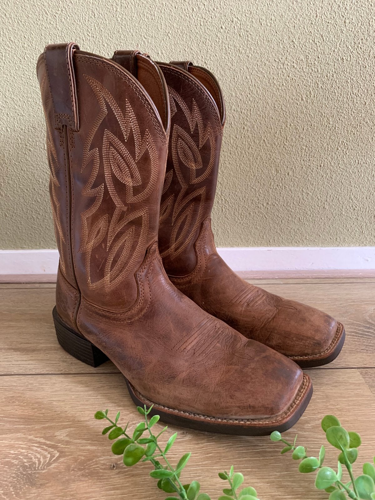 Justin Boots 44 45 western boots square toe cowboylaarzen, -, Boots, Ophalen of Verzenden, Zo goed als nieuw