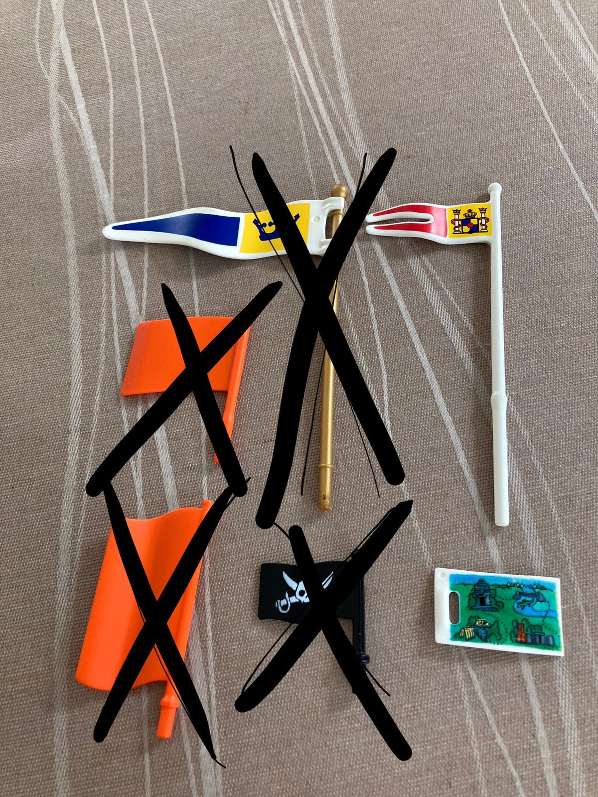 Playmobil vlag, kaart ed.., Ophalen of Verzenden, Zo goed als nieuw