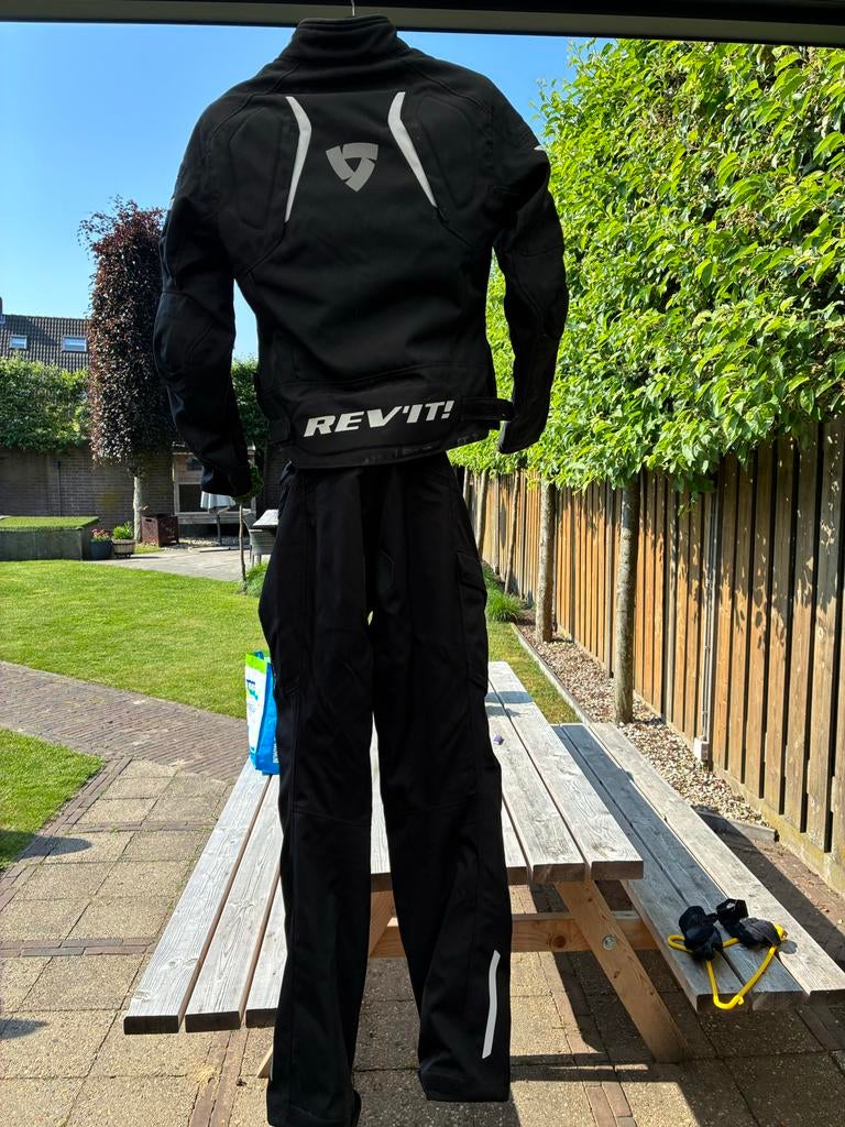 REV'IT! Motorpak (Jas, Broek en handschoenen) - Maat 38/  36, Motoren, Kleding | Motorkleding, Ophalen of Verzenden, Tweedehands