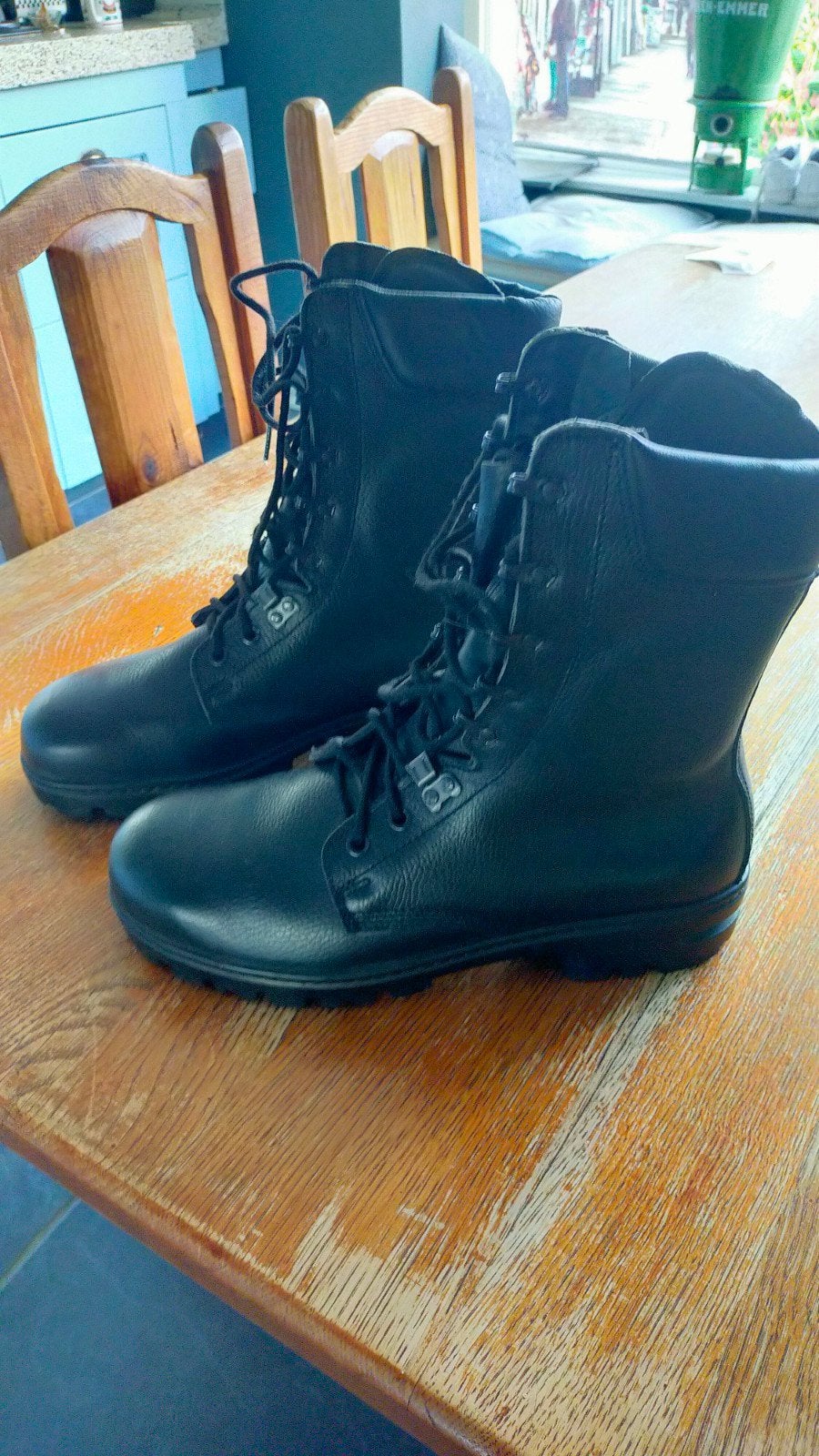NIEUWE Bergmann Co. Zwarte Leren Boots kisten - Maat 44, Bergmann Co., Zwart, Boots, Nieuw