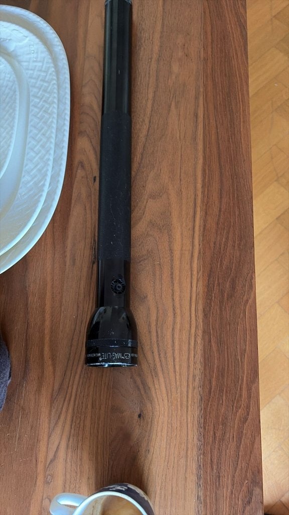 Maglite 50cm grote zaklamp - "eindbaas" - werkt prima, Ophalen of Verzenden, Gebruikt, Batterij