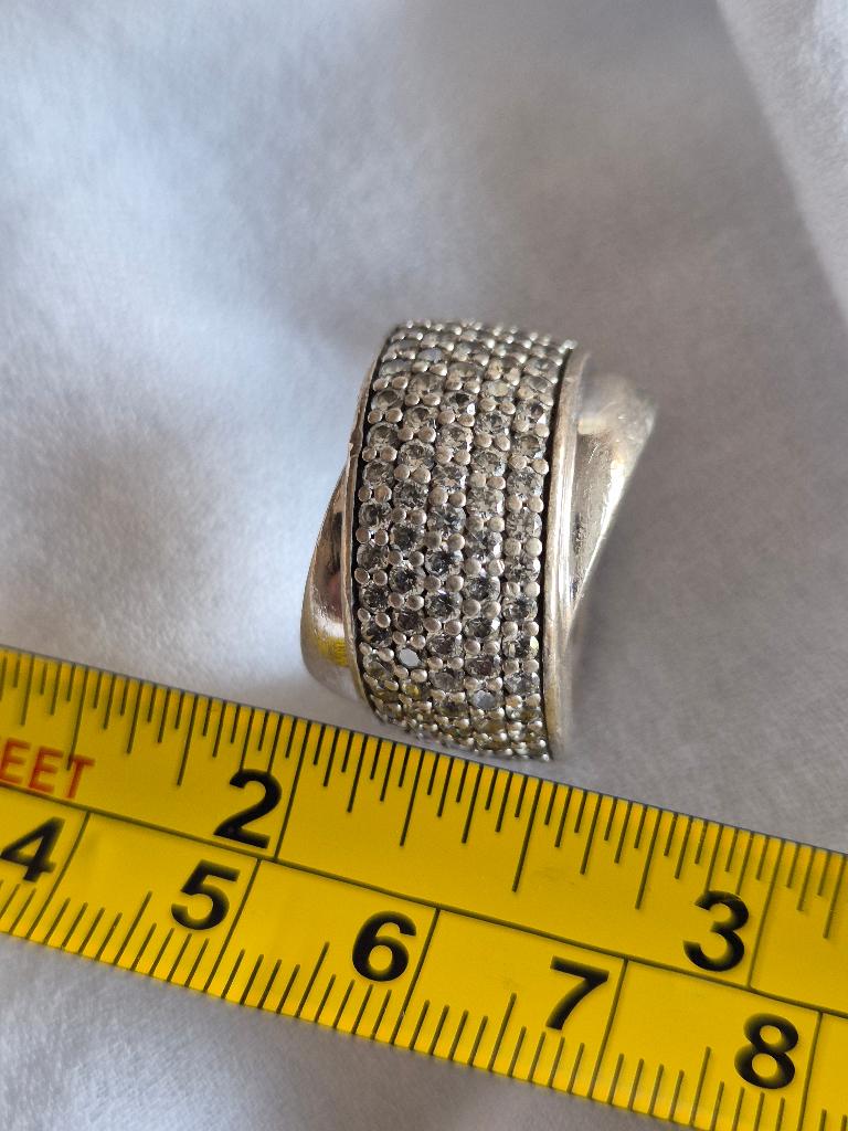 Ti Sento Zilveren Ring Maat 15/16 met Zirconia's, Met kristal, Gebruikt, Ophalen of Verzenden, Kleiner dan 17