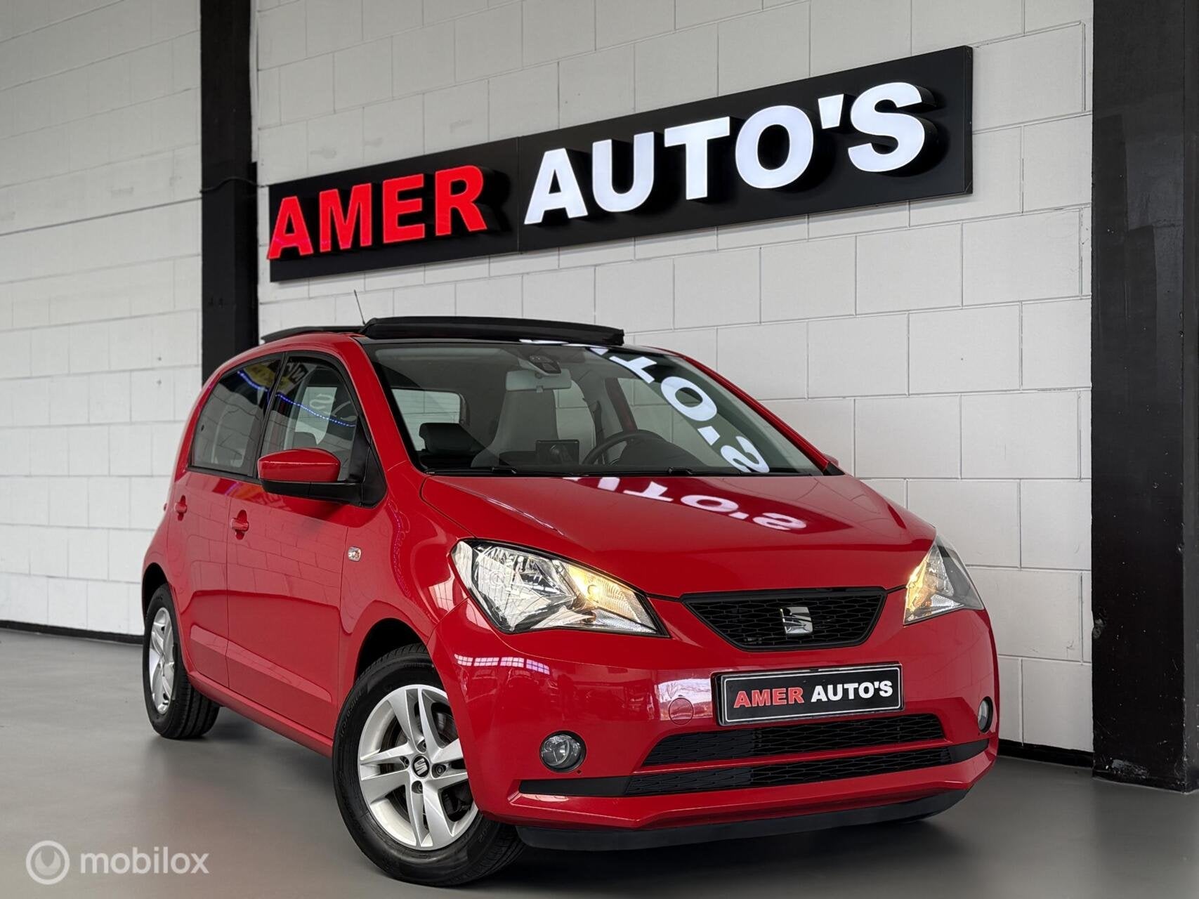Seat Mii 75 PK/Full optie/Pano/Cruise/Mooie Auto/Navi/LageKM, Auto's, Voorwielaandrijving, Stof, Gebruikt, 840 kg