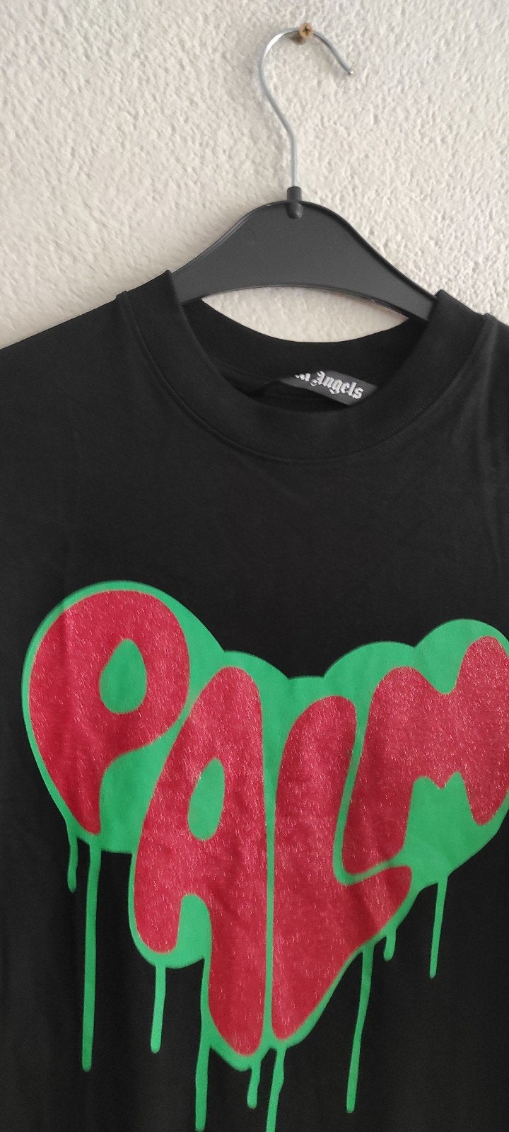 Palm Angels T-shirt met hartprint Maat M, Kleding | Dames, Maat 38/40 (M), Zwart, Palm Angels, Ophalen of Verzenden