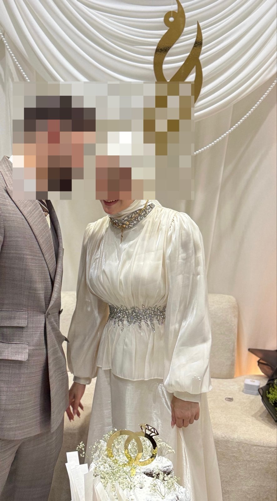 Nikah verlovingsjurk/Avondjurk - Nieuw met label, Ophalen of Verzenden, Nieuw, Wit, Trouwjurk